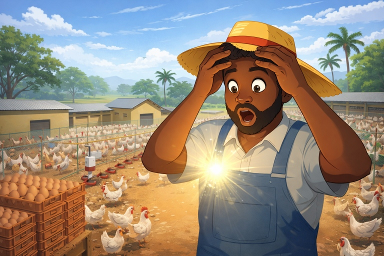 Eggsens Surprised Poultry Farmer